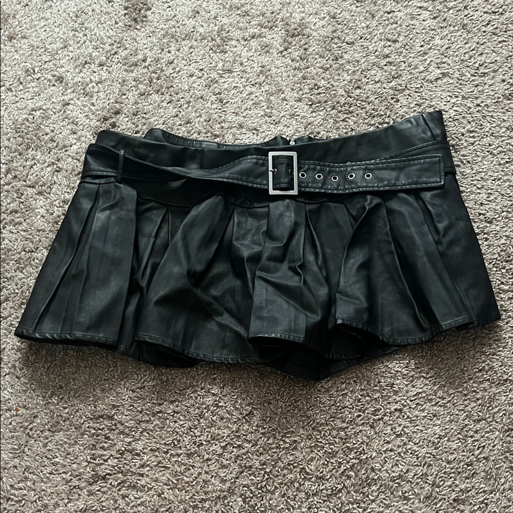Fashion Nova Black Leather Detail